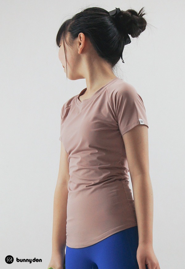솔라이즈 에센셜 주니어 라운드핏 티셔츠  핑크